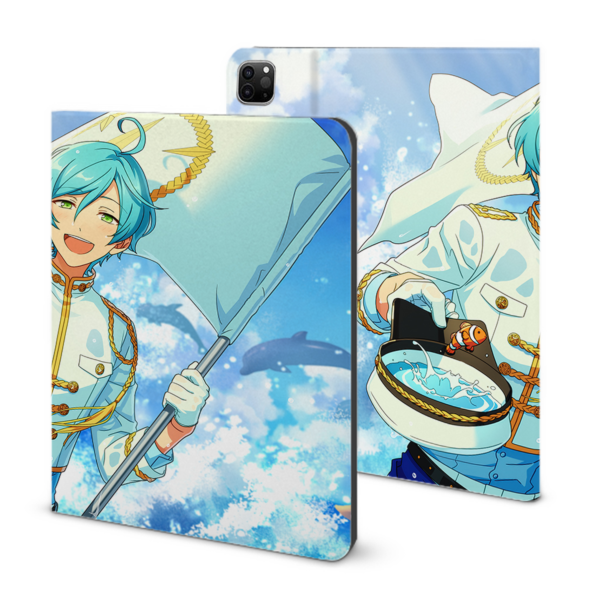 （画像用） あんさんぶるスターズ! Ensemble Stars IPad ケース ブック型 PUレザー TPU 耐衝撃 軽量 薄型 ペン収納なし 全面保護 IPad 各モデル対応